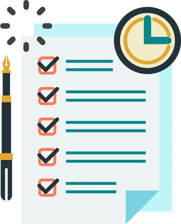 checklist report illustration in minimal style isolated on backgroundのイラスト素材