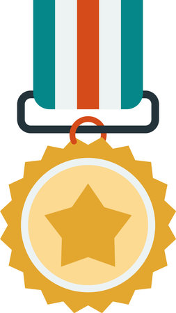 Medals and Achievements illustration in minimal style isolated on backgroundのイラスト素材