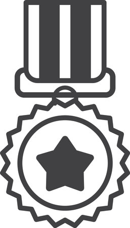 Medals and Achievements illustration in minimal style isolated on backgroundのイラスト素材