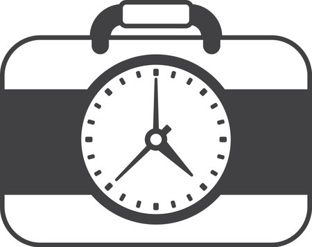 business bags and watches illustration in minimal style isolated on backgroundのイラスト素材