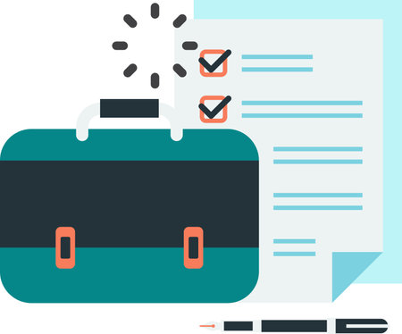 checklist report illustration in minimal style isolated on backgroundのイラスト素材