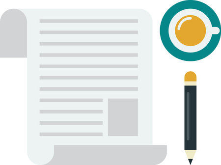 Report illustration in minimal style isolated on backgroundのイラスト素材