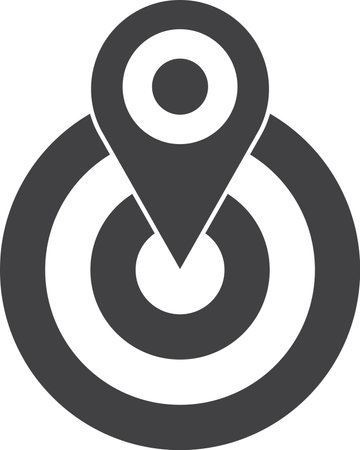 location pin illustration in minimal style isolated on backgroundのイラスト素材