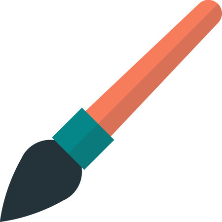 paintbrush illustration in minimal style isolated on backgroundのイラスト素材