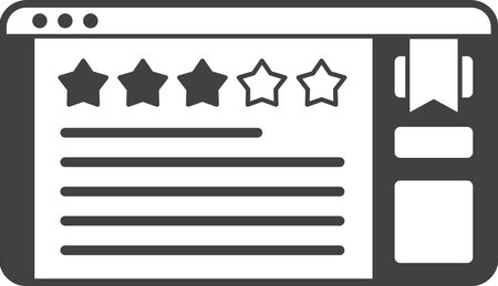 review illustration in minimal style isolated on backgroundのイラスト素材