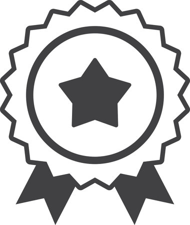 Star Award Medal illustration in minimal style isolated on backgroundのイラスト素材
