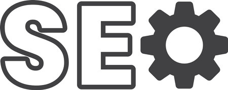 SEO letters illustration in minimal style isolated on backgroundのイラスト素材