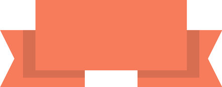 ribbon label illustration in minimal style isolated on backgroundのイラスト素材