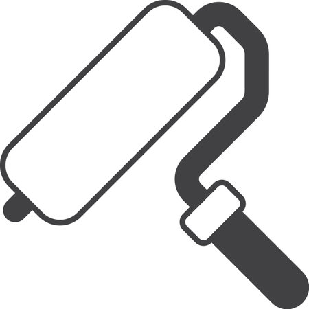 paint roller illustration in minimal style isolated on backgroundのイラスト素材
