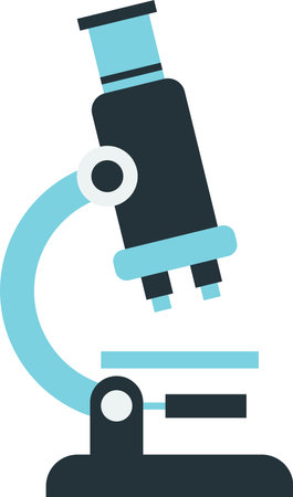 microscope illustration in minimal style isolated on background