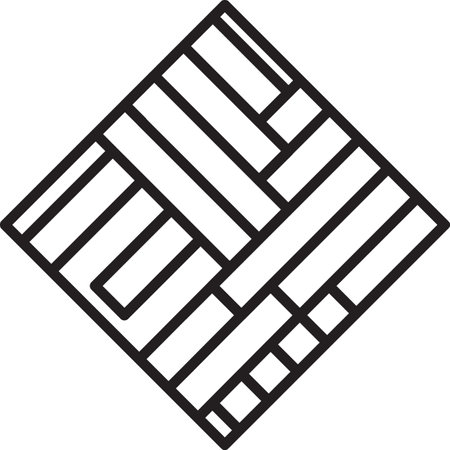 Abstract square logo illustration in trendy and minimal style isolated on backgroundのイラスト素材