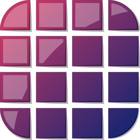 Abstract square logo illustration in trendy and minimal style isolated on backgroundのイラスト素材