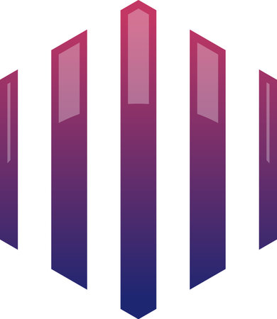 Abstract hexagon line logo illustration in trendy and minimal style isolated on backgroundのイラスト素材