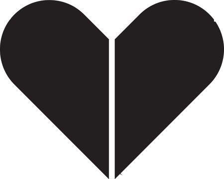 Abstract heart logo illustration in trendy and minimal style isolated on backgroundのイラスト素材
