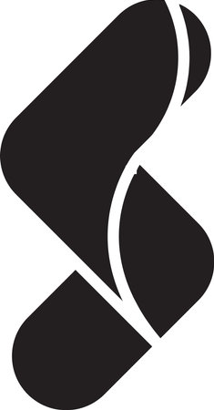 Abstract letter S logo illustration in trendy and minimal style isolated on background