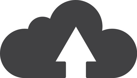 upload illustration in minimal style isolated on backgroundのイラスト素材