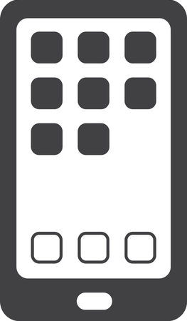 smartphone with application illustration in minimal style isolated on backgroundのイラスト素材