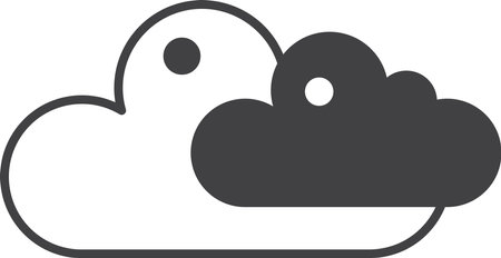 Data connection and cloud illustration in minimal style isolated on backgroundのイラスト素材