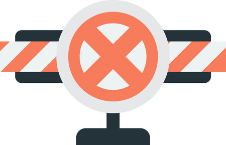 prohibition sign illustration in minimal style isolated on backgroundのイラスト素材