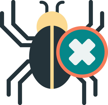 bug illustration in minimal style isolated on backgroundのイラスト素材