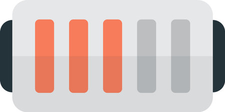 battery illustration in minimal style isolated on backgroundのイラスト素材
