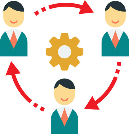 career change circle illustration in minimal style isolated on backgroundのイラスト素材