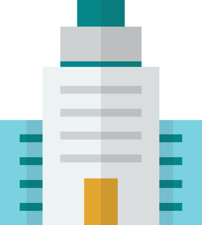 building illustration in minimal style isolated on backgroundのイラスト素材