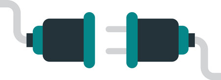 plug and wire illustration in minimal style isolated on backgroundのイラスト素材