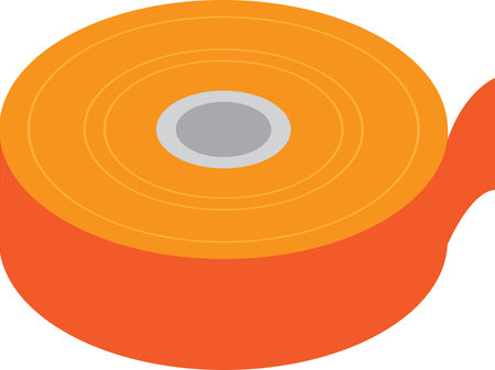 masking tape illustration in 3D isometric style isolated on backgroundのイラスト素材