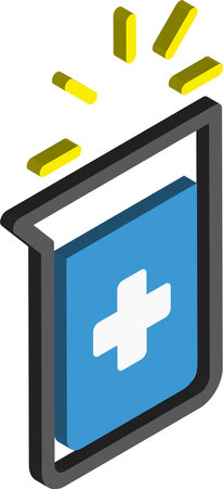 test tube and hospital illustration in 3D isometric style isolated on backgroundのイラスト素材