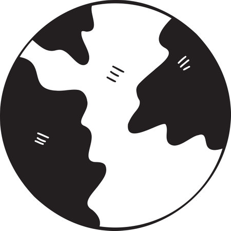 Hand Drawn earth illustration isolated on backgroundのイラスト素材