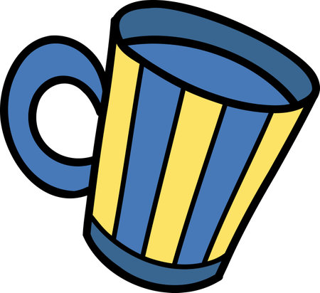 Hand Drawn mug illustration isolated on backgroundのイラスト素材