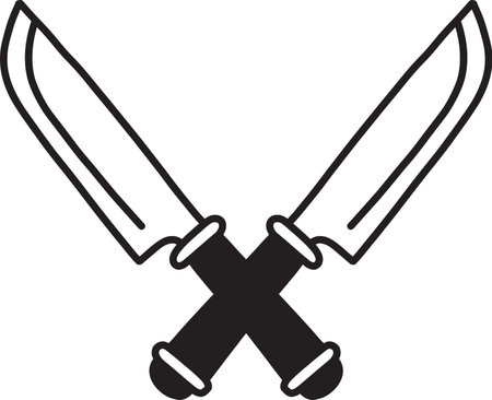 Hand Drawn cooking knife illustration isolated on backgroundのイラスト素材