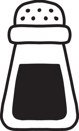 Hand Drawn pepper shaker illustration isolated on backgroundのイラスト素材