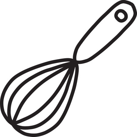 Hand Drawn whisk illustration isolated on backgroundのイラスト素材