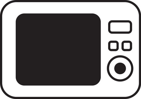 Hand Drawn microwave illustration isolated on backgroundのイラスト素材
