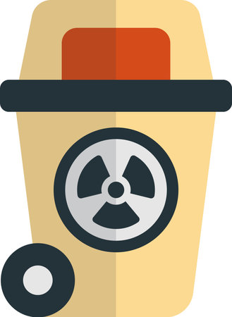 radiation trash illustration in minimal style isolated on backgroundのイラスト素材
