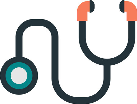 Stethoscope for hospital illustration in minimal style isolated on backgroundのイラスト素材
