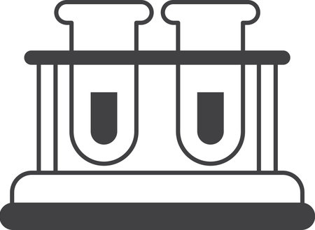 Chemical tube or test tube illustration in minimal style isolated on backgroundのイラスト素材