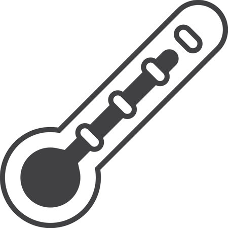 thermometer for hospital illustration in minimal style isolated on backgroundのイラスト素材