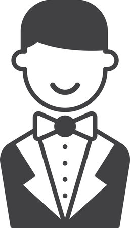 groom suit illustration in minimal style isolated on backgroundのイラスト素材