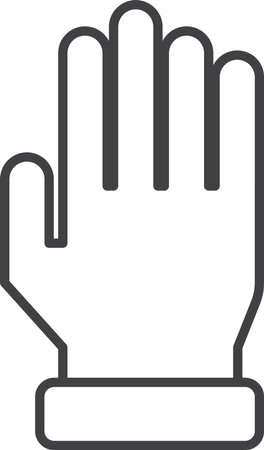 doctor gloves illustration in minimal style isolated on backgroundのイラスト素材