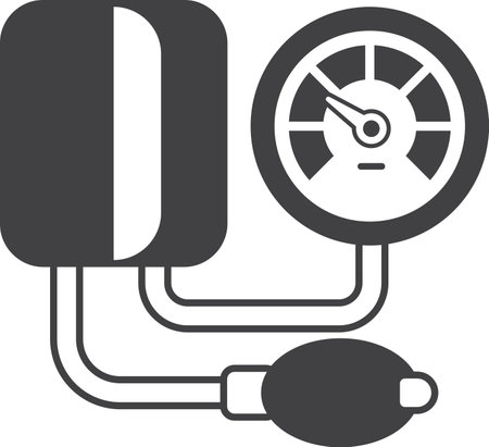 blood pressure monitor illustration in minimal style isolated on backgroundのイラスト素材