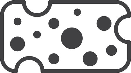 cheese cubes illustration in minimal style isolated on backgroundのイラスト素材