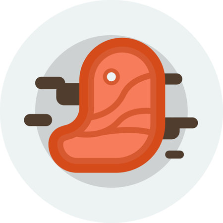 Pork or Beef Steak illustration in minimal style isolated on backgroundのイラスト素材