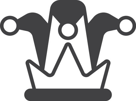 clown hat illustration in minimal style isolated on backgroundのイラスト素材