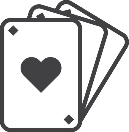 heart tarot card illustration in minimal style isolated on backgroundのイラスト素材