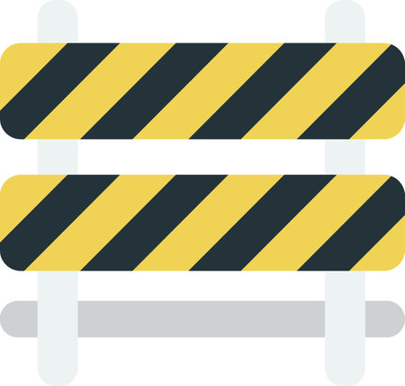 under construction sign illustration in minimal style isolated on backgroundのイラスト素材