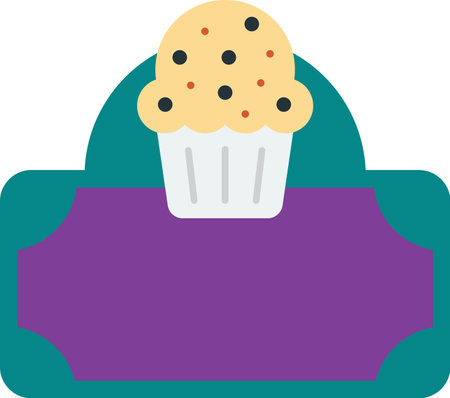 cake shop sign illustration in minimal style isolated on backgroundのイラスト素材