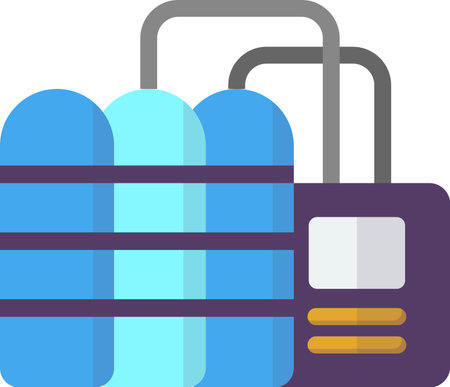 industrial machinery illustration in minimal style isolated on backgroundのイラスト素材